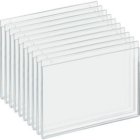 Global Approved 162713 Horizontal Wall Mount Acrylic Sign Holder 12" x 9" Acrylic - Pkg Qty 10