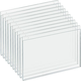 Global Approved 162717 Horizontal Wall Mount Acrylic Sign Holder 11" x 7" Acrylic - Pkg Qty 10