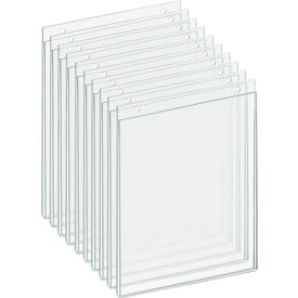 Global Approved 162718 Vertical Wall Mount Acrylic Sign Holder 8" x 10" Acrylic - Pkg Qty 10