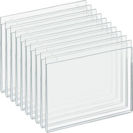 Global Approved 162719 Horizontal Wall Mount Acrylic Sign Holder 10" x 8" Acrylic - Pkg Qty 10