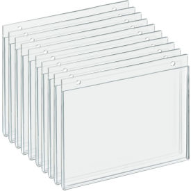 Global Approved 162723 Horizontal Wall Mount Acrylic Sign Holder 7" x 5" Acrylic - Pkg Qty 10