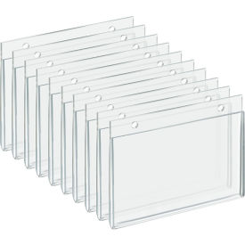 Global Approved 162725 Horizontal Wall Mount Acrylic Sign Holder 5" x 3.5" Acrylic - Pkg Qty 10
