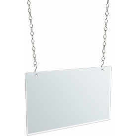 Global Approved 172706 Acrylic Hanging Poster Frame 14" x 8.5" Acrylic - Pkg Qty 4