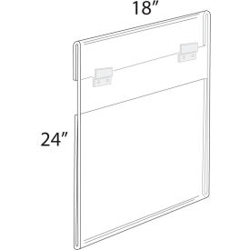 Global Approved 182724 Acrylic Large Poster Frame 18" x 24" Acrylic 1 Piece