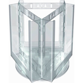 Global Approved 252318 3-Pocket Bi-Fold Size Brochure Holder On Revolving Base 6" Base