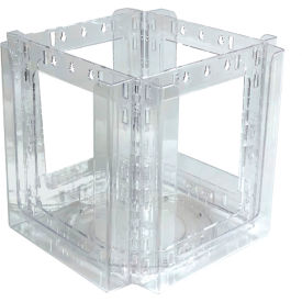 Global Approved 252321 4-Pocket Letter Size Brochure Holder On Revolving Base 9" Base