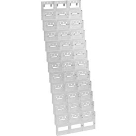 Global Approved 252326 36-Pocket Bi-fold Size Wall Mount Display 19" x 38" Acrylic 1 Piece