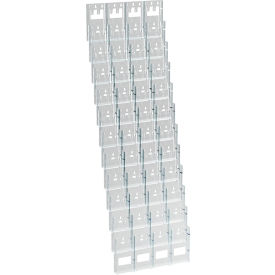 Global Approved 252327 48-Pocket Tri-Fold Size Wall Mount Display 19" x 38" Acrylic 1 Piece