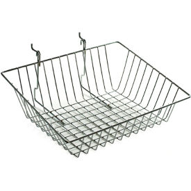 Global Approved 300624 Sloped Chrome Wire Basket 5" High Metal - Pkg Qty 2