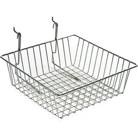Global Approved 300621 Chrome Wire Basket 4.25" High Metal - Pkg Qty 2