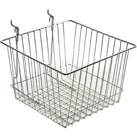 Global Approved 300622 Chrome Wire Basket 8" High Metal - Pkg Qty 2