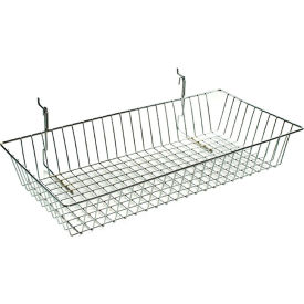 Global Approved 300625 Chrome Wire Basket 5" High Metal - Pkg Qty 2