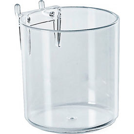 Global Approved 224051 Pegboard Cup Display For Pegboard/Slatwall 4" Diameter Acrylic - Pkg Qty 10