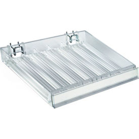 Global Approved 225506 6-Section Eyeshadow Tray Pegboard/Slatwall 12" x 1.25" Acrylic - Pkg Qty 2
