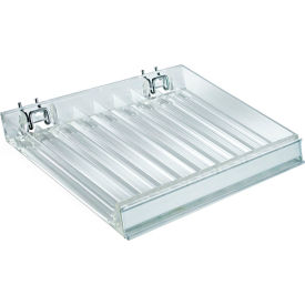 Global Approved 225509 9-Section Nail Polish Tray Pegboard/Slatwall 12" x 9.5" Acrylic - Pkg Qty 2