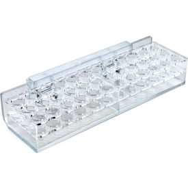 Global Approved 225522 36-Section Cosmetic Tray Pgbrd/Slatwall 10.25" x 2" Acrylic - Pkg Qty 2