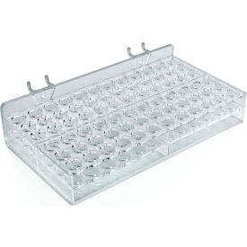 Global Approved 225525 72-Slot Masc. & Cosm. Tray Pgbrd/Slat-W 10.25" x 2.25" Acrylic - Pkg Qty 2