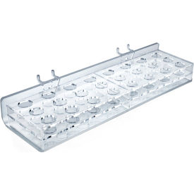 Global Approved 225535 24-Slot Masc. & Cosmetic Tray Pgbrd/Slat-W 12" x 1.875" Acrylic - Pkg Qty 2