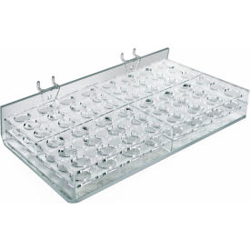 Global Approved 225582 48-Slot Mascara & Cosmetic Tray Pgbrd/Slatwall 12" x 2" Acrylic - Pkg Qty 2