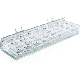 Global Approved 225584 24-Slot Masc. & Cosmetic Tray Pgbrd/Slat-W 12" x 1.875" Acrylic - Pkg Qty 2