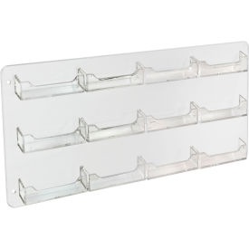 Global Approved 252223 12-Pocket Wall Mount Business Card Holder 17.25" x 8.5" - Pkg Qty 2