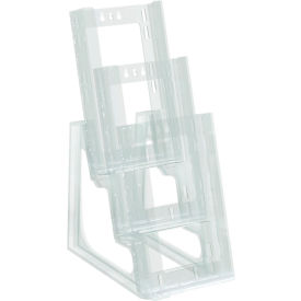 Global Approved 252303 3-Tier Tri-Fold Size Countertop Brochure Holder 4.5" x 11.75" - Pkg Qty 2