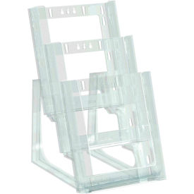 Global Approved 252305 3-Tier Bi-Fold Size Countertop Brochure Holder 6.25" x 11.75" - Pkg Qty 2