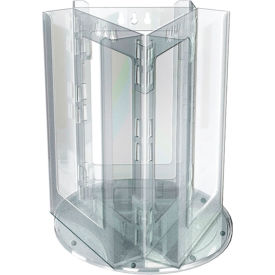 Global Approved 252316 3-Pocket Tri-Fold Size Brochure Holder On Revolving Base 6" Base