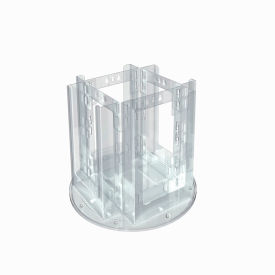 Global Approved 252317 4-Pocket Tri-Fold Size Brochure Holder On Revolving Base 6" Base