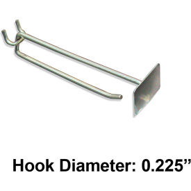Global Approved 700016 6" Metal Scan Hook Galvanized Metal Finish - Pkg Qty 50