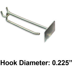 Global Approved 700014 4" Metal Scan Hook Galvanized Metal Finish - Pkg Qty 50