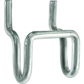 Global Approved 700020 Metal U-Hook For Pegboard/Slatwall Galvanized Metal Finish - Pkg Qty 20