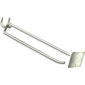 Global Approved 700828 8" Metal Scan Hook Galvanized Metal Finish - Pkg Qty 50