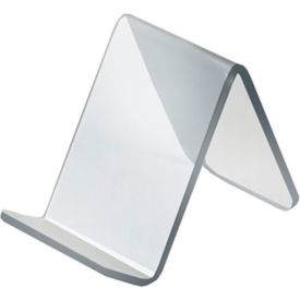 Global Approved 515405 Acrylic Easel W/ 1" Lip 1.875" x 3.5" x 2.5" - Pkg Qty 10
