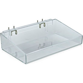 Global Approved 556085 12" Wide Open Tray 3" High Clear - Pkg Qty 2