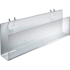 Global Approved 556098 Acrylic Greeting Card Holder For Pgbrd/Slatwall 13.5" x 5" Clear - Pkg Qty 2