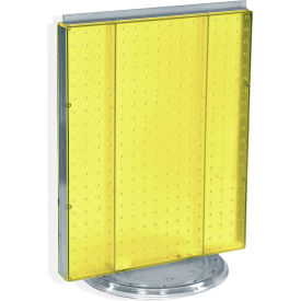 Global Approved 700500-YEL Pegboard Countertop Display 16" x 20" Yellow Opaque 1 Piece
