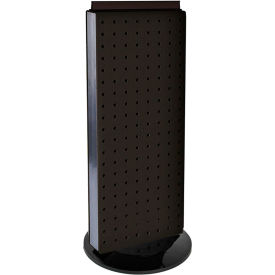 Global Approved 700508-BLK Revolving Pegboard Countertop Display Unit 8" x 20" Black 1 Piece