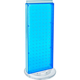 Global Approved 700508-BLU Revolving Pegboard Countertop Display Unit 8" x 20" Blue 1 Piece