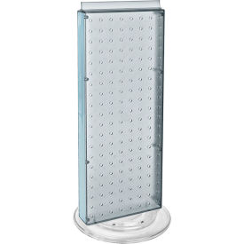 Global Approved 700508-CLR Revolving Pegboard Countertop Display Unit 8" x 20" Clear 1 Piece