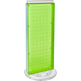 Global Approved 700508-GRE Revolving Pegboard Countertop Display Unit 8" x 20" Green 1 Piece