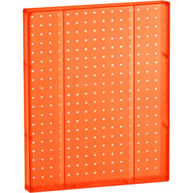 Global Approved 771620-ORG Pegboard Wall Panel 16" x 20" Orange Opaque - Pkg Qty 2