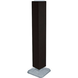Global Approved 703389-BLK 4-Sided Interlocking Pegboard Display 8" x 60" Black Solid 1 Piece