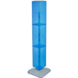 Global Approved 703389-BLU 4-Sided Interlocking Pegboard Display 8" x 60" Blue Opaque 1 Piece