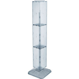 Global Approved 703389-CLR 4-Sided Interlocking Pegboard Display 8" x 60" Clear Opaque 1 Piece
