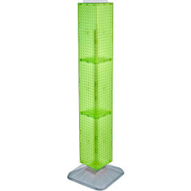 Global Approved 703389-GRE 4-Sided Interlocking Pegboard Display 8" x 60" Green Opaque 1 Piece