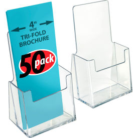 Global Approved 252012-50pk Countertop Tri-Fold Brochure Holder - Pkg Qty 50