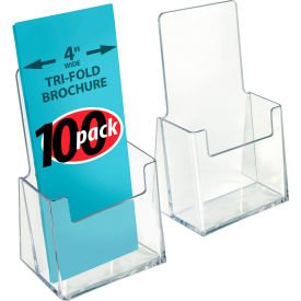 Global Approved 252012-100pk Countertop Tri-Fold Brochure Holder 100-Pack