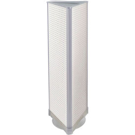 Global Approved 700450-WHT Three-Sided Spinning Pegboard Floor Display 16" x 60" White Solid