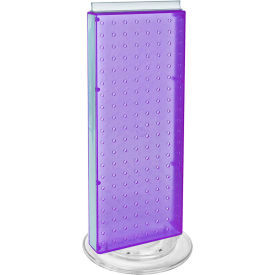 Global Approved 700508-PUR Revolving Pegboard Countertop Display Unit 8" x 20" Purple 1 Piece
